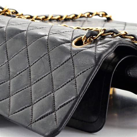 chanel vintage classic single flap bag quilted lambskin medium|chanel classic flap shoulder bag.